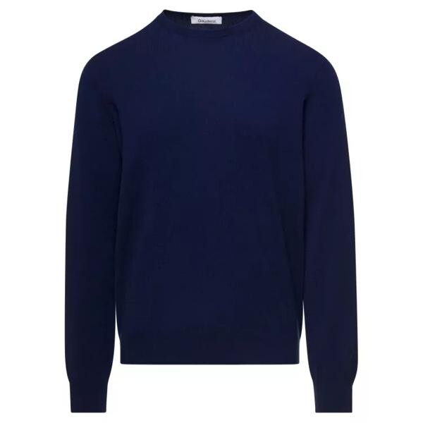 

Свитер crewneck sweater with long sleeves in cashmer Gaudenzi, синий