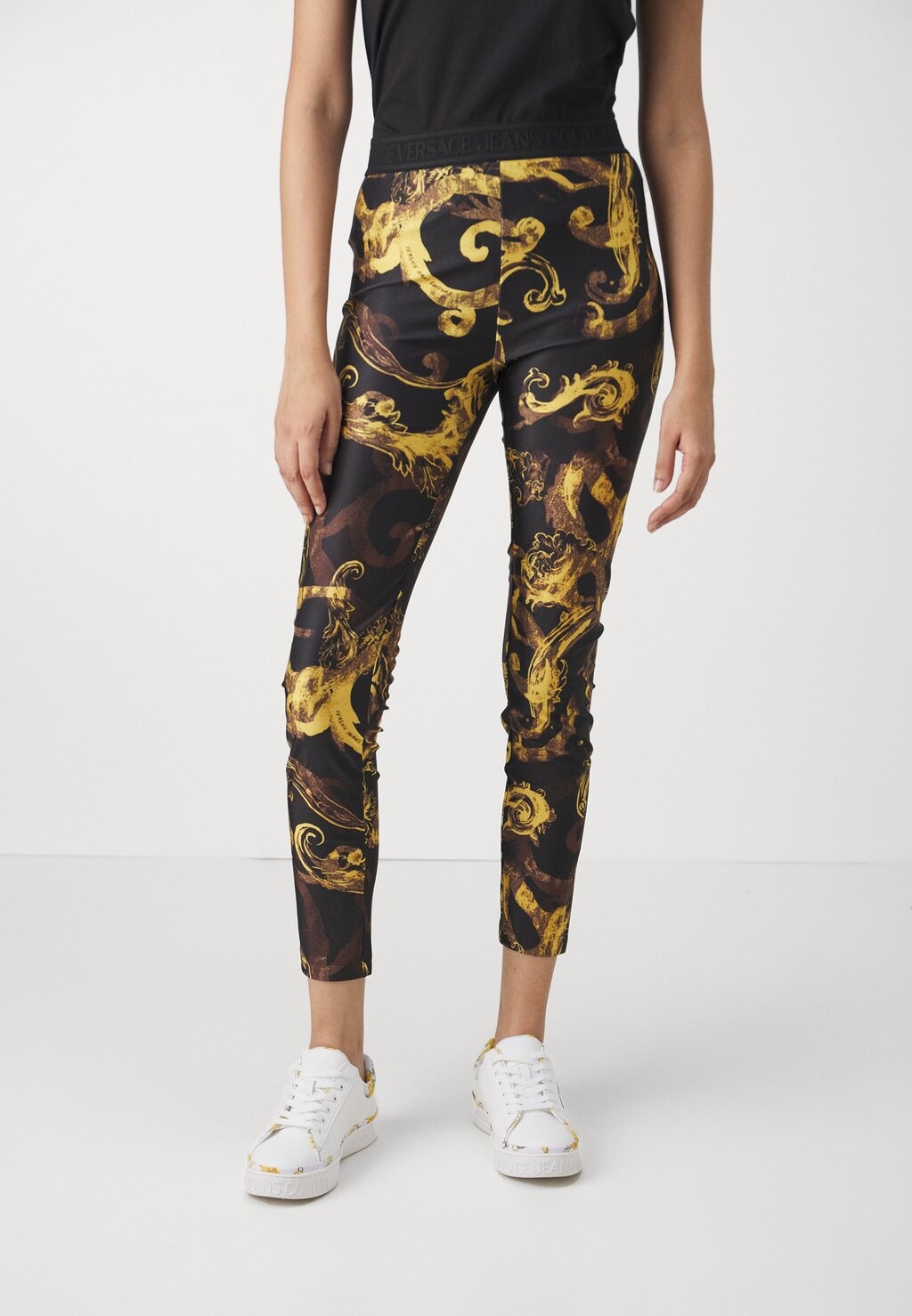 

Леггинсы Versace Jeans Couture TAPE, цвет black/gold