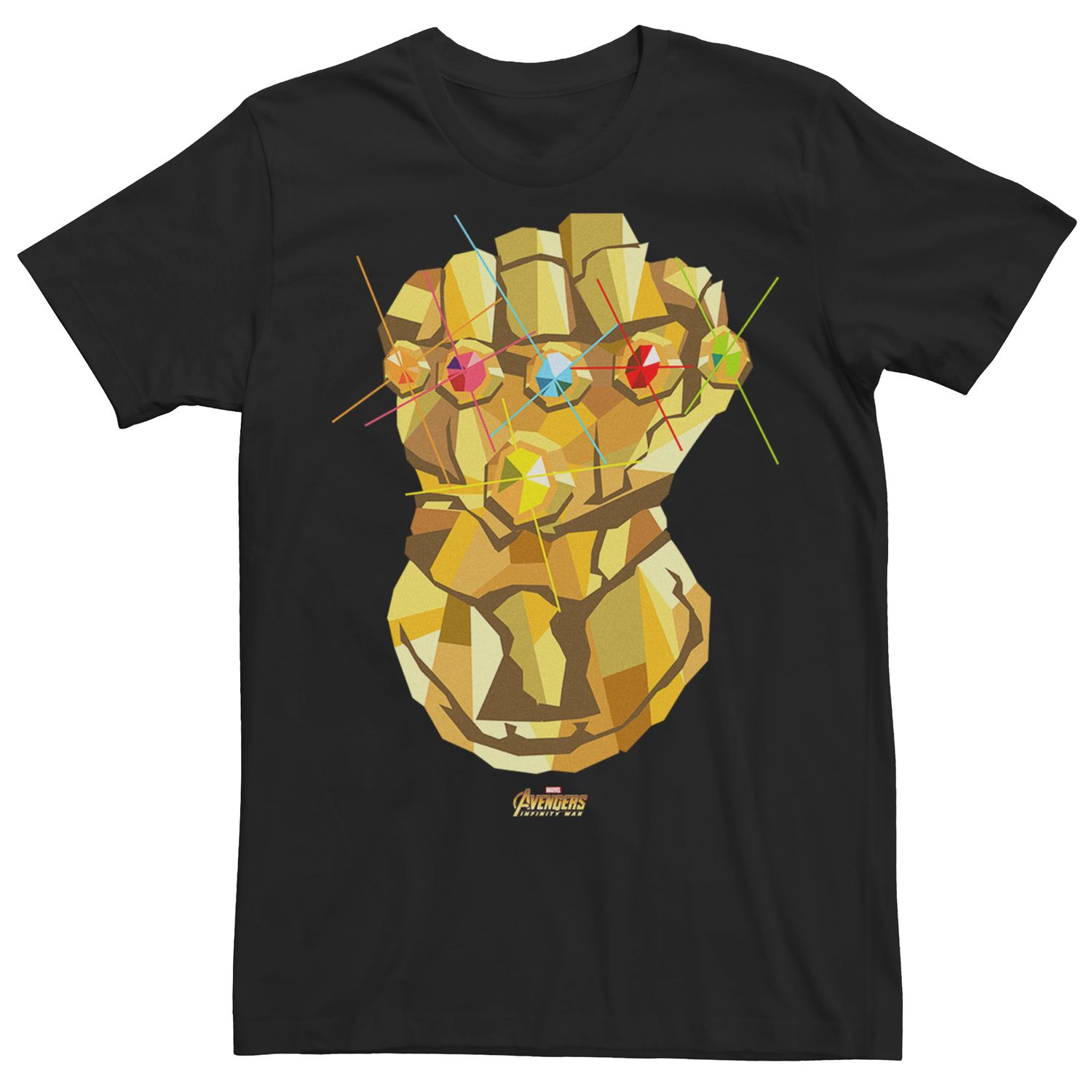 Мужская футболка с рисунком Marvel Avengers Infinity War Thanos Gauntlet Licensed Character valily marvel avengers thanos rings gold infinite power gauntlet crystal ring for men stainless steel infinity war men keyring