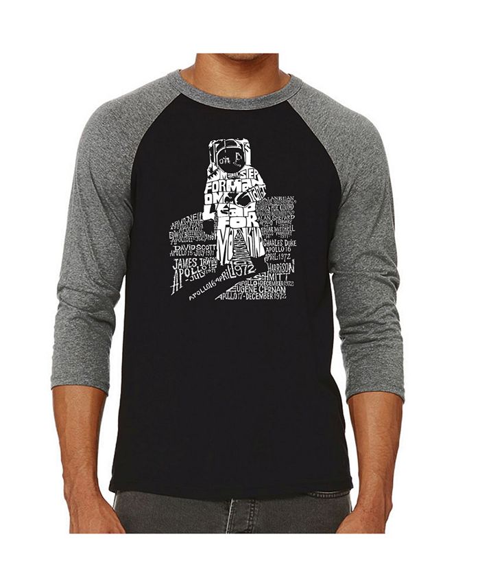 Мужская футболка реглан Word Art Астронавт LA Pop Art, серый наушники мужская футболка реглан word art la pop art серый