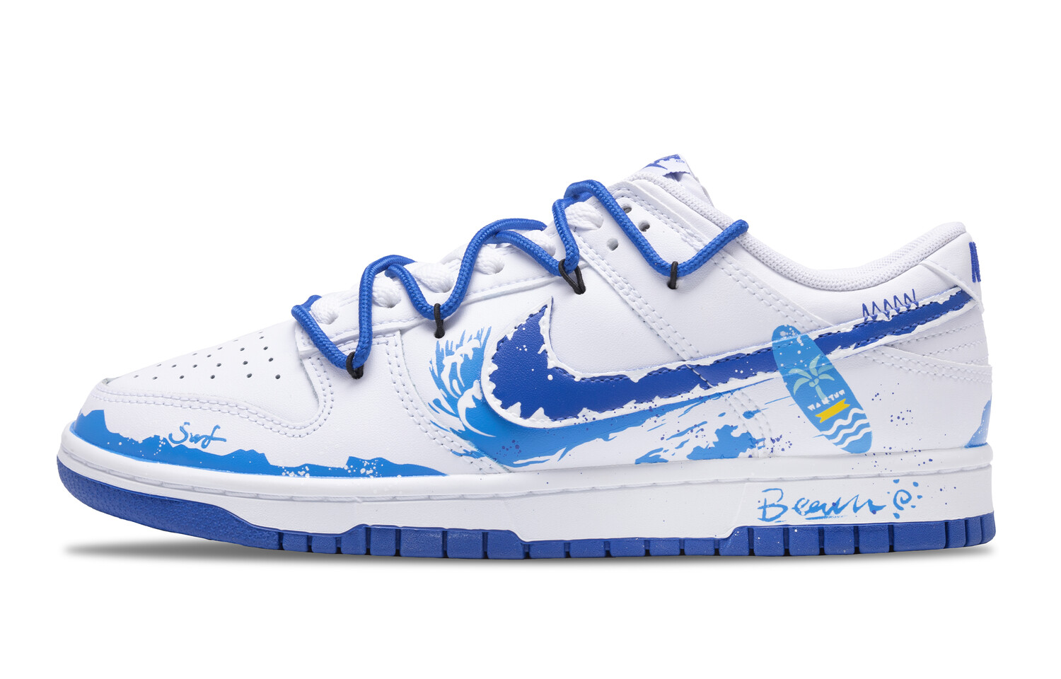 

Кроссовки Nike Dunk Skateboarding Shoes Men Low-top White/blue, синий
