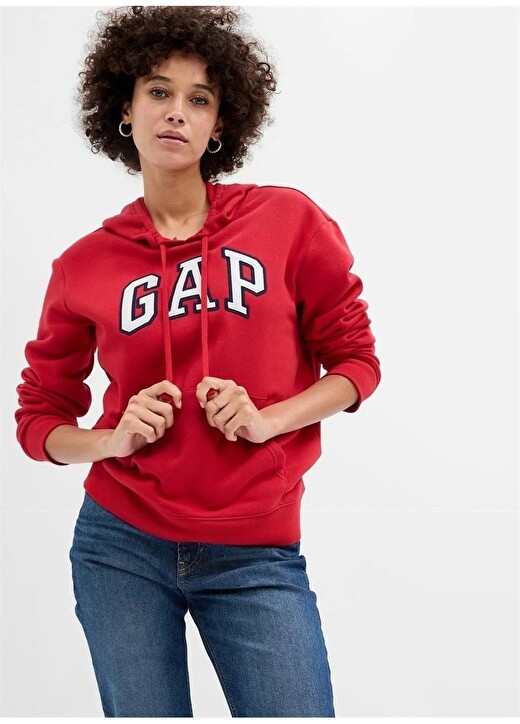 

Красный женский спортивный костюм с воротником с капюшоном Gap
