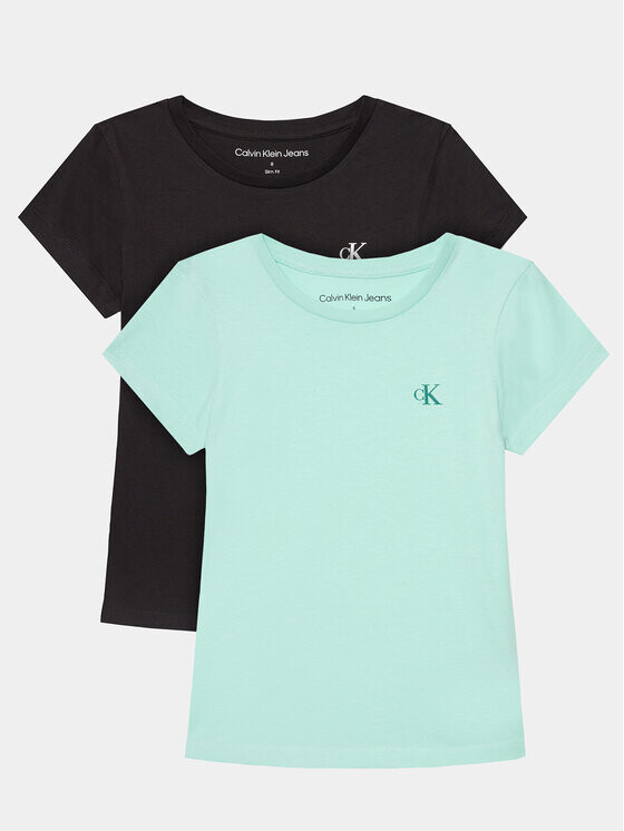 

Комплект из 2 футболок узкого кроя Calvin Klein, бирюзовый