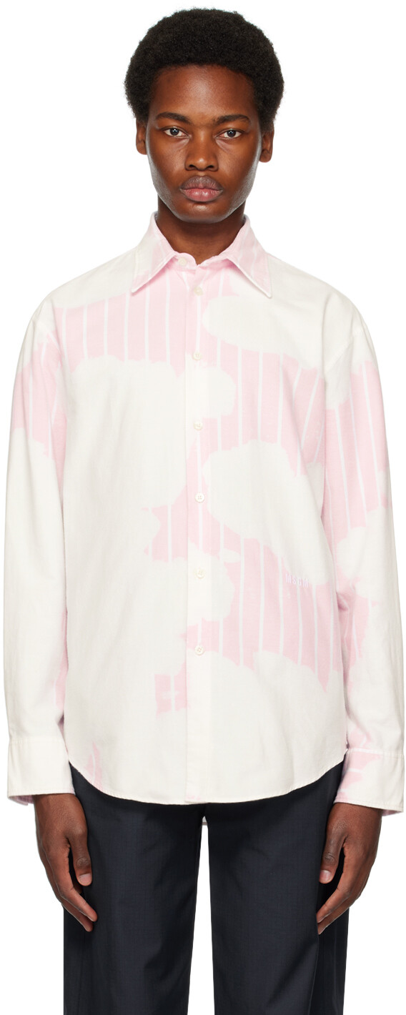 

MSGM Розовая рубашка в полоску