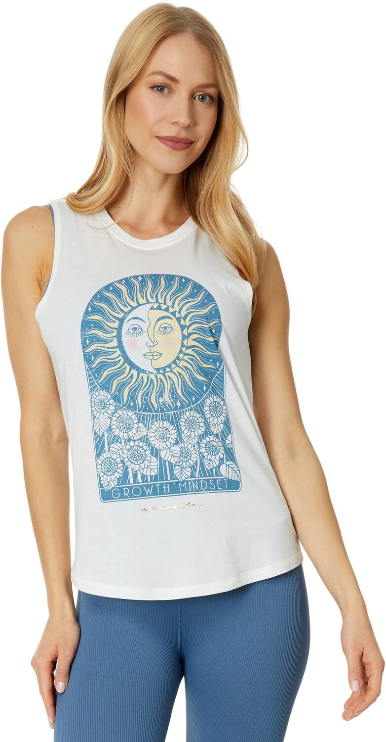 

Топ Growth Mindset Muscle Tank Spiritual Gangster, цвет Stone