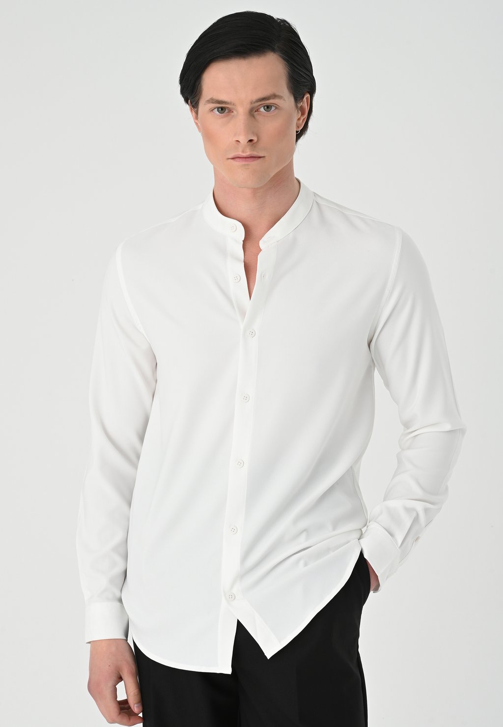 Рубашка Mandarin Collar Long Sleeve Antioch, белый рубашка collar long sleeve antioch цвет damson