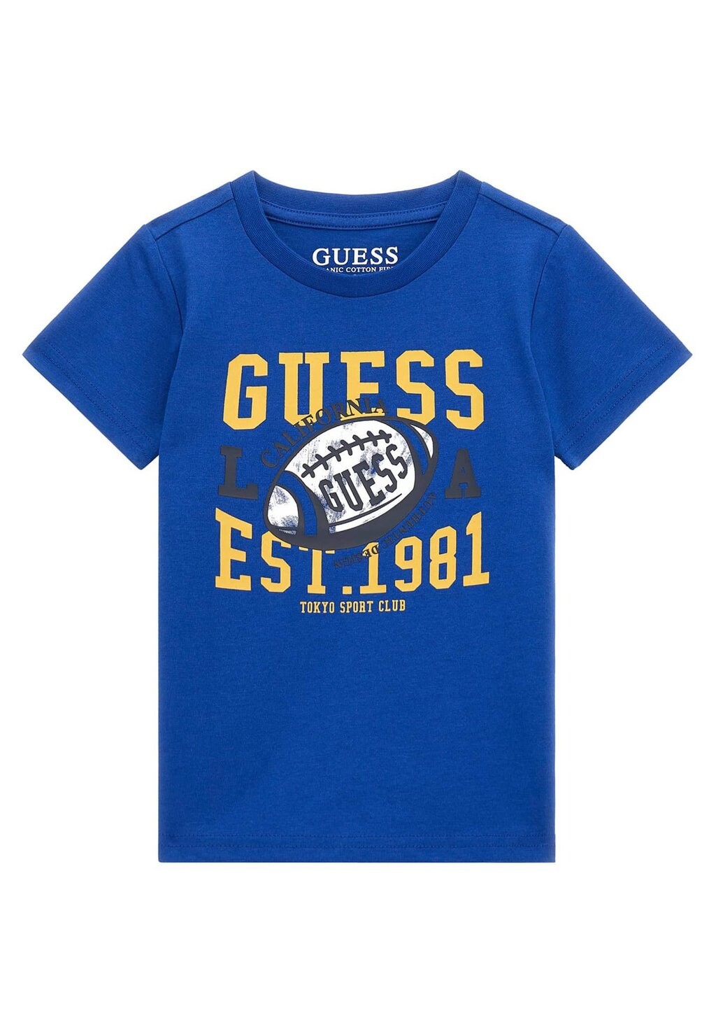 

Футболка с принтом FRONTPRINT Guess, цвет blau