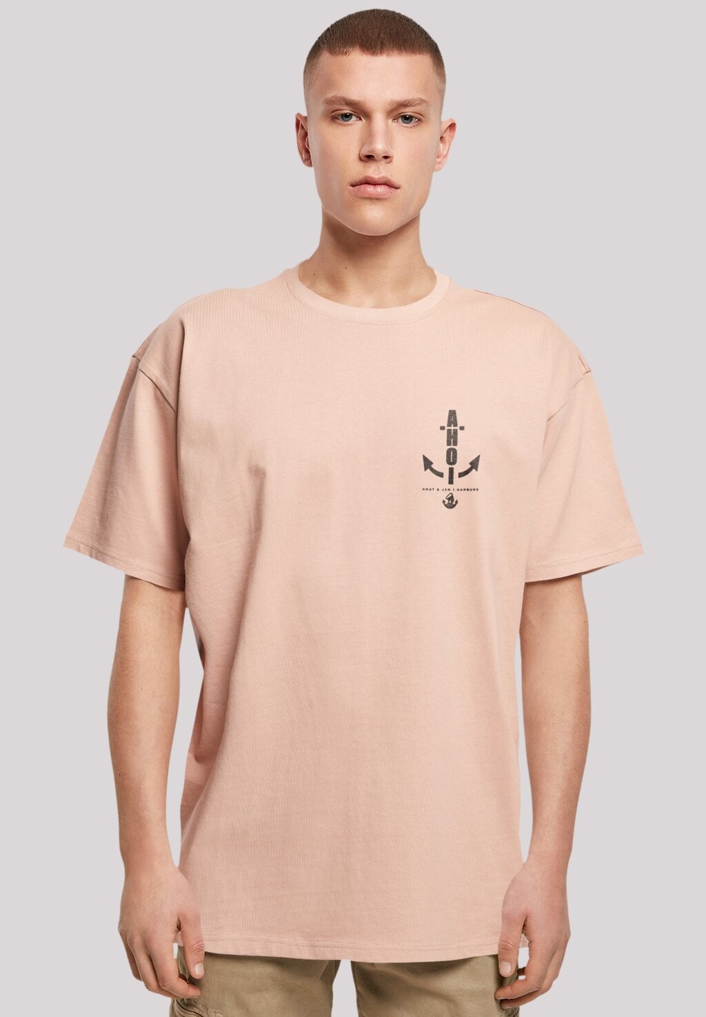 

Футболка с принтом AHOI ANKER KNUT & JAN HAMBURG F4NT4STIC, цвет amber