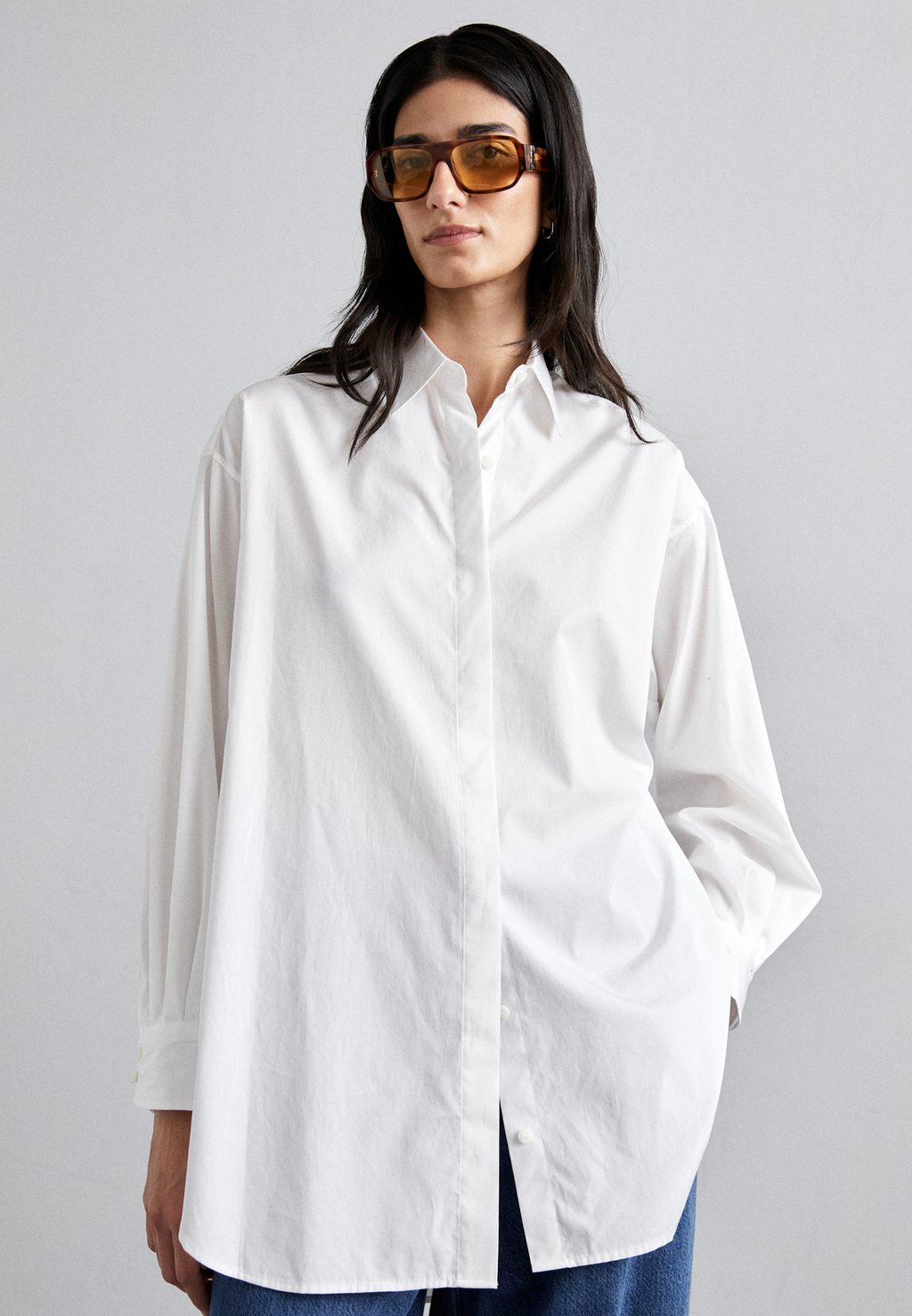 Блузка-рубашка FIA POPLIN SHIRT rag & bone, цвет white