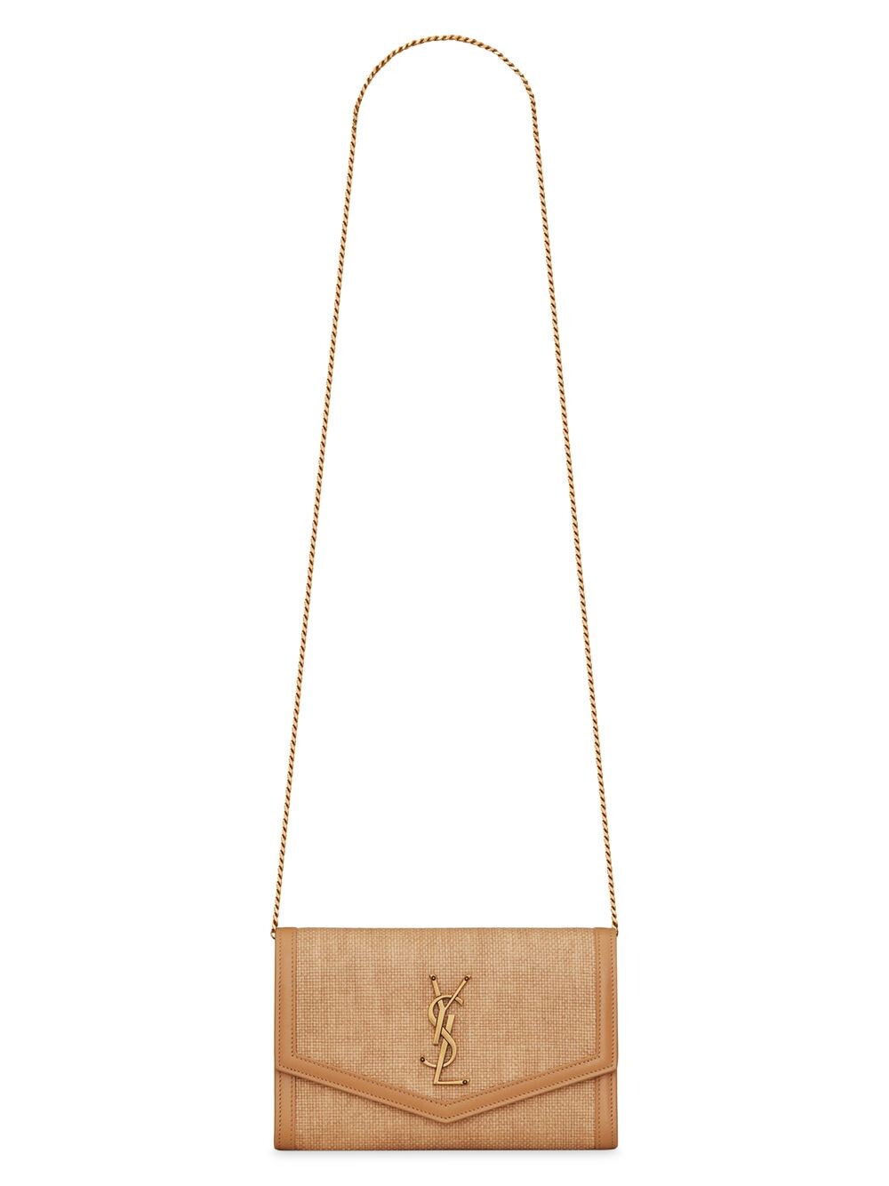 

Кошелек на цепочке Uptown из микро-рафии Saint Laurent