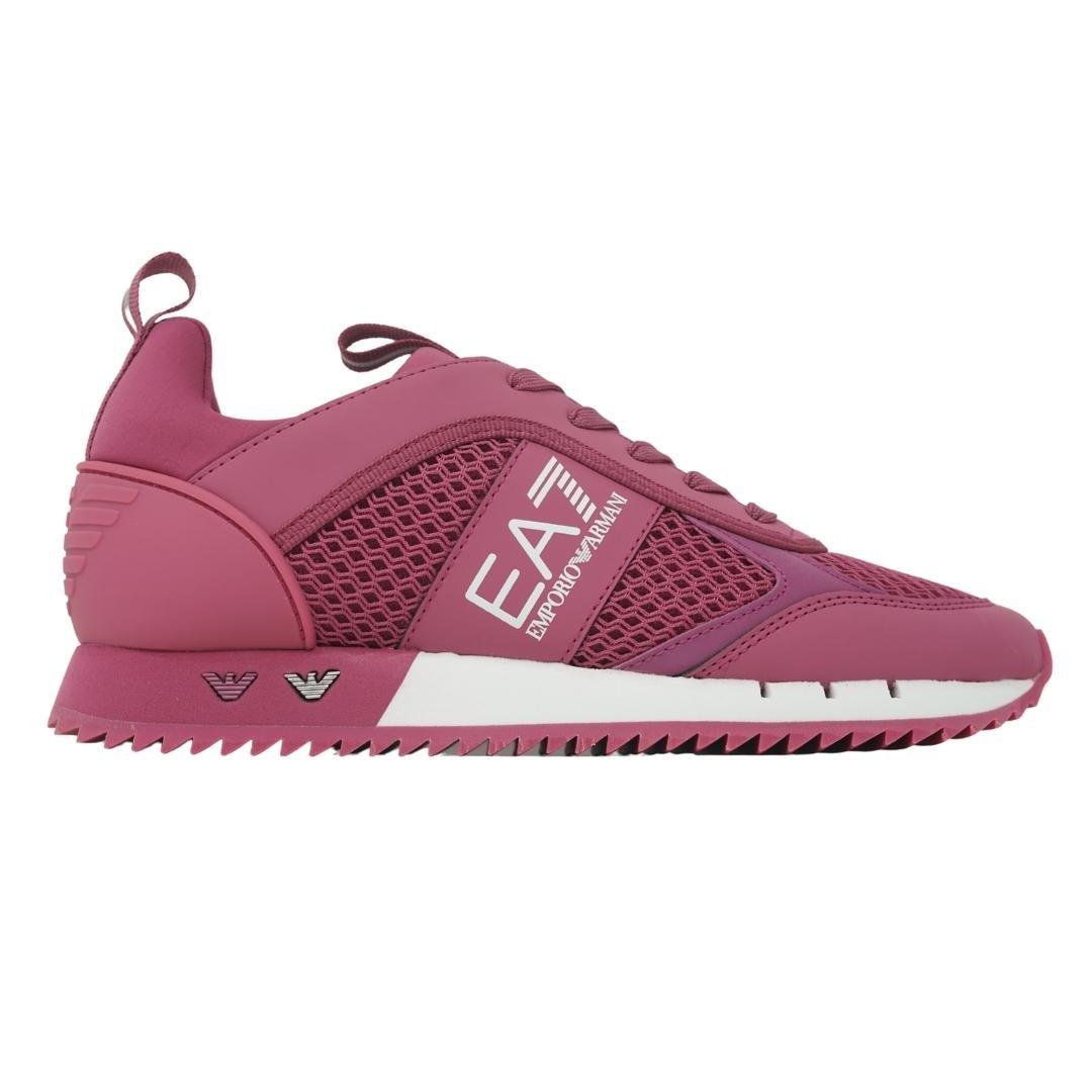 Розовые кружевные кроссовки для бега EA7, розовый цена и фото
