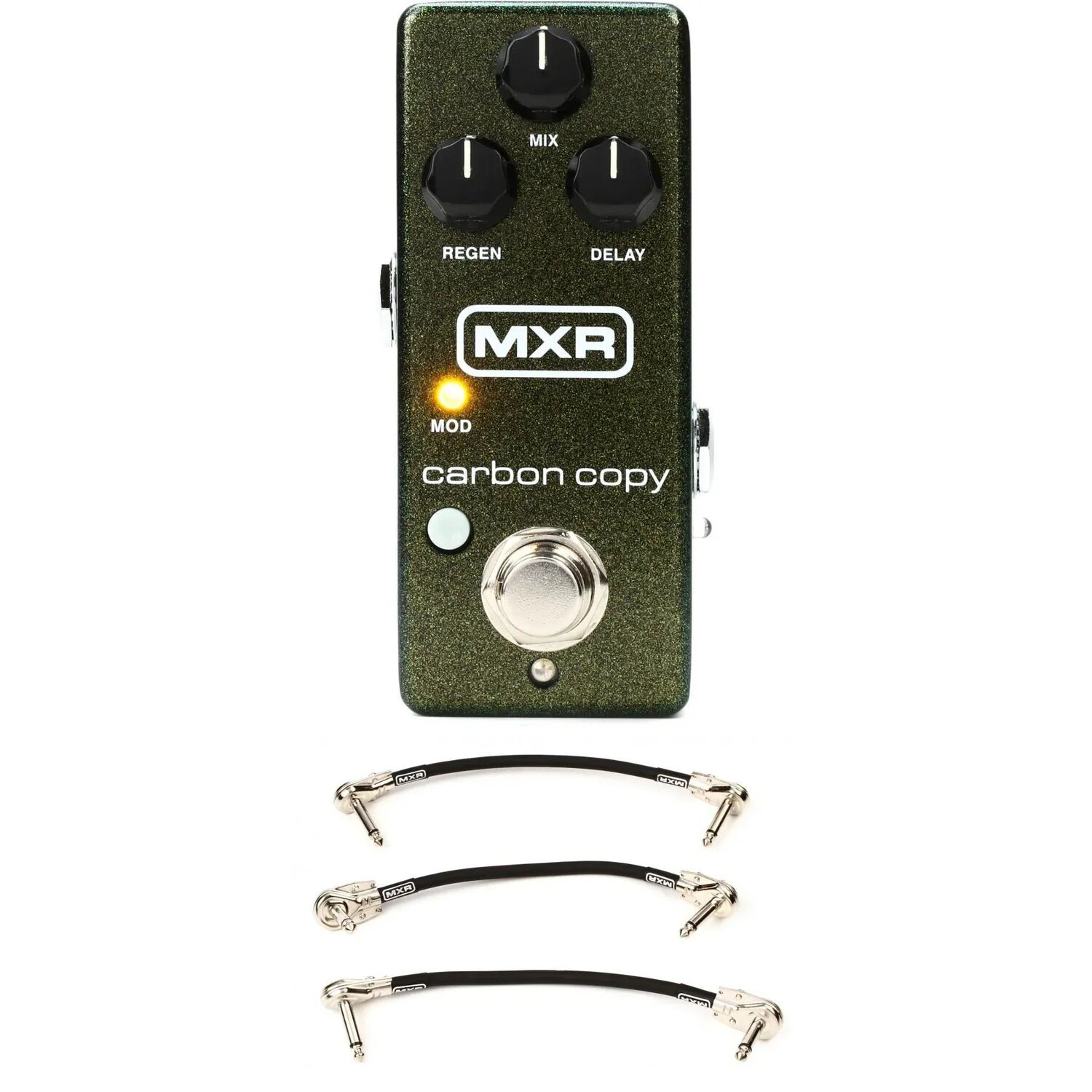 

Мини-аналоговая педаль задержки MXR M299 Carbon Copy с 3 соединительными кабелями