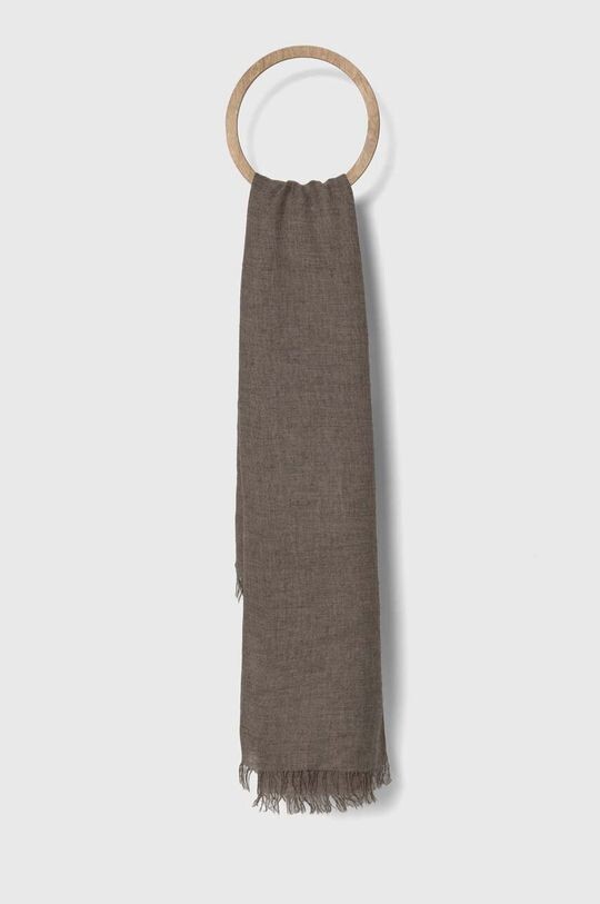 

Шарф с оттенком кашемира Weekend Max Mara, коричневый