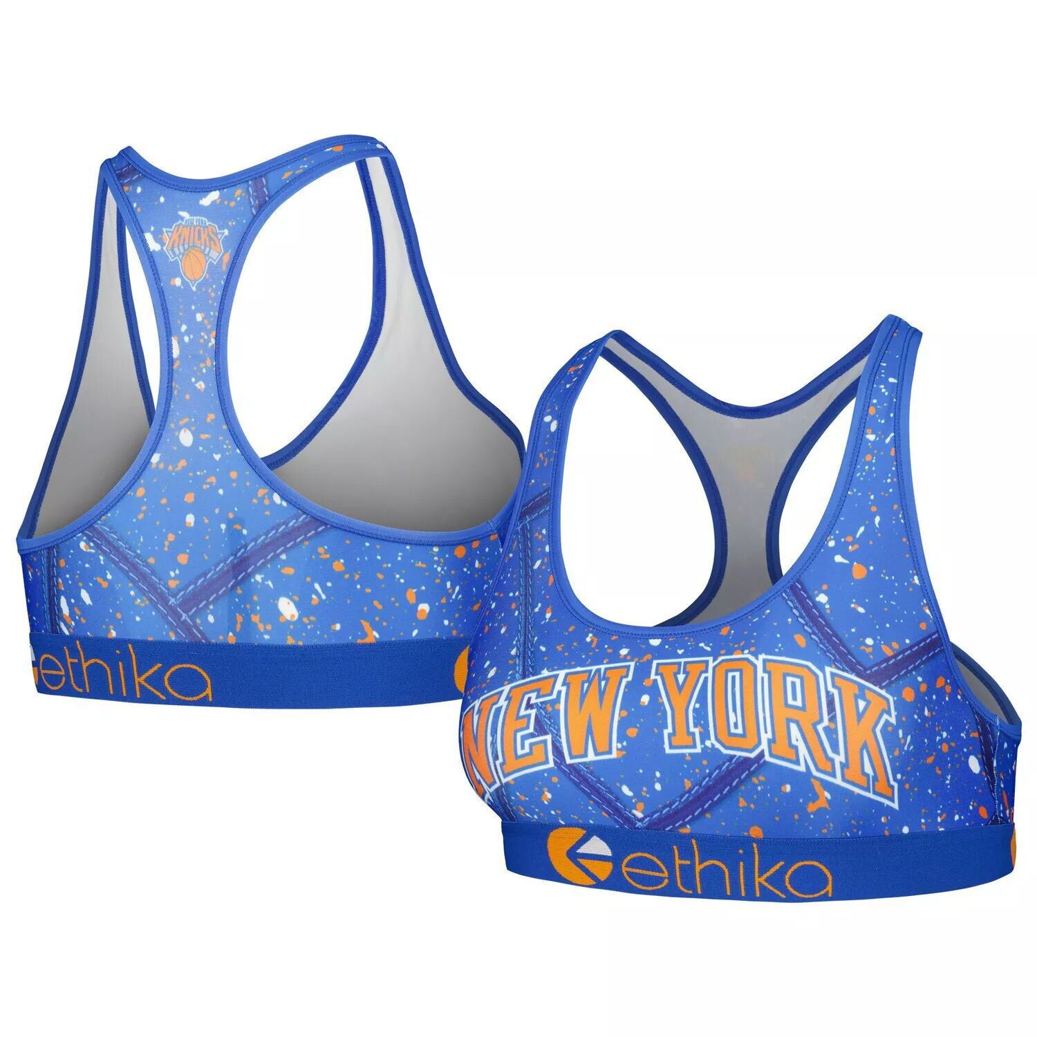 цена Женский спортивный бюстгальтер Ethika Blue New York Knicks Racerback