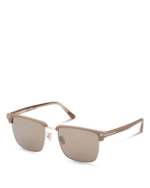 Солнцезащитные очки Hudson Square, 55 мм Tom Ford, цвет Brown