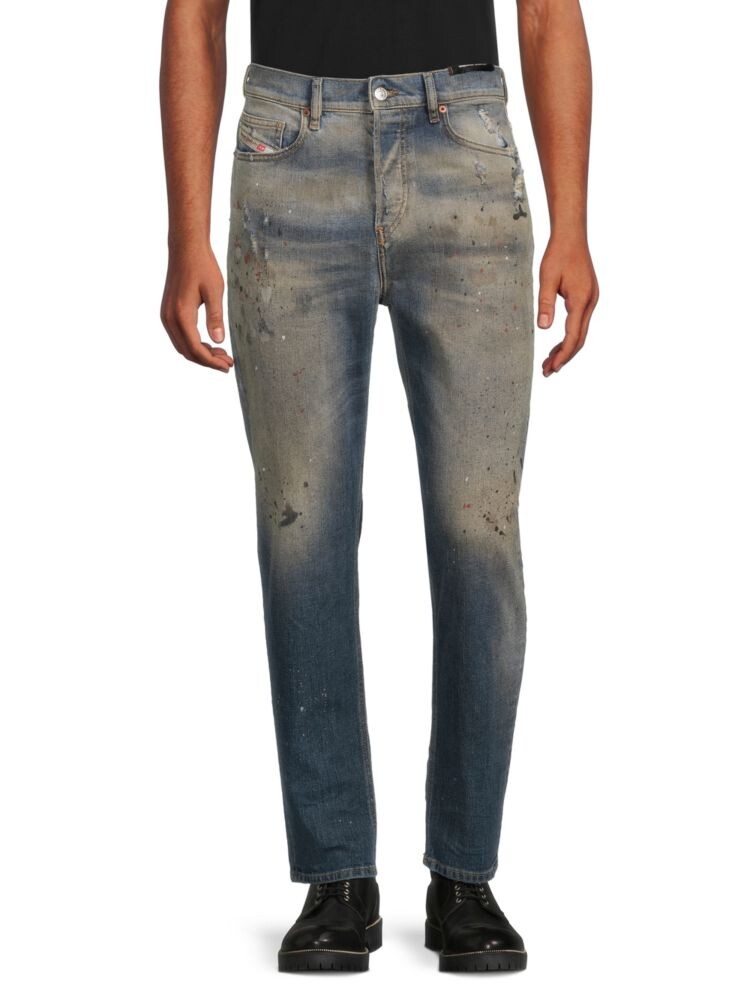 

Джинсы эластичного кроя-морковки с высокой посадкой D-Vider Diesel, цвет Denim