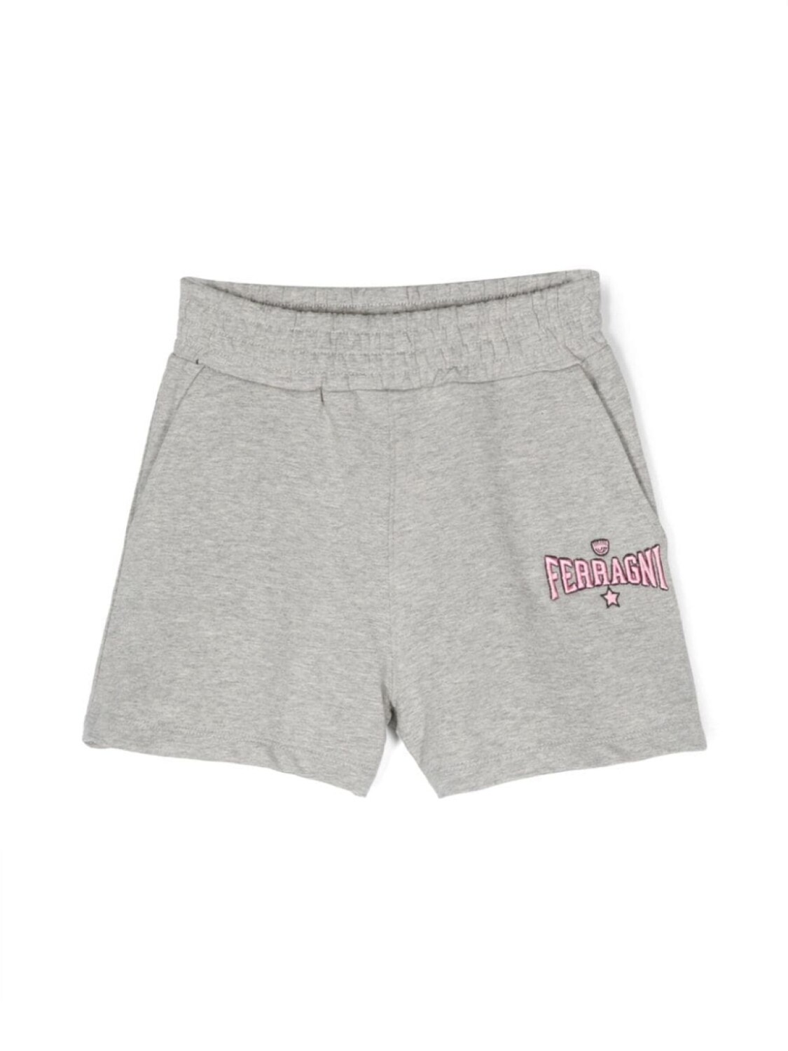

Шорты с вышитым логотипом Chiara Ferragni Kids, серый