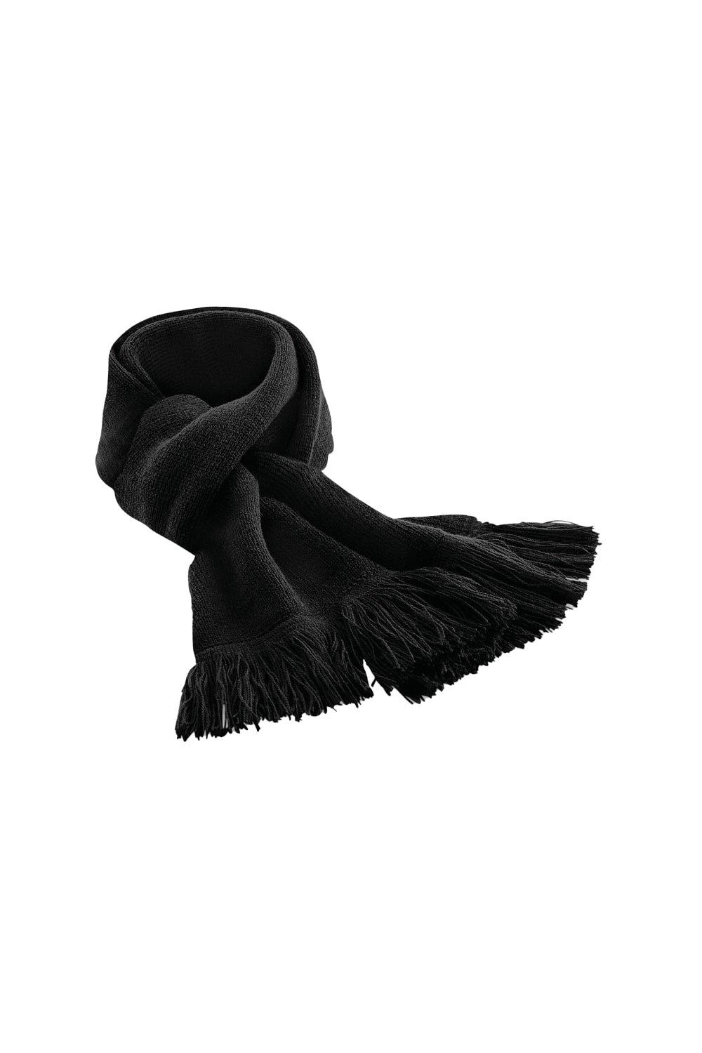 Классический вязаный зимний шарф Beechfield, черный