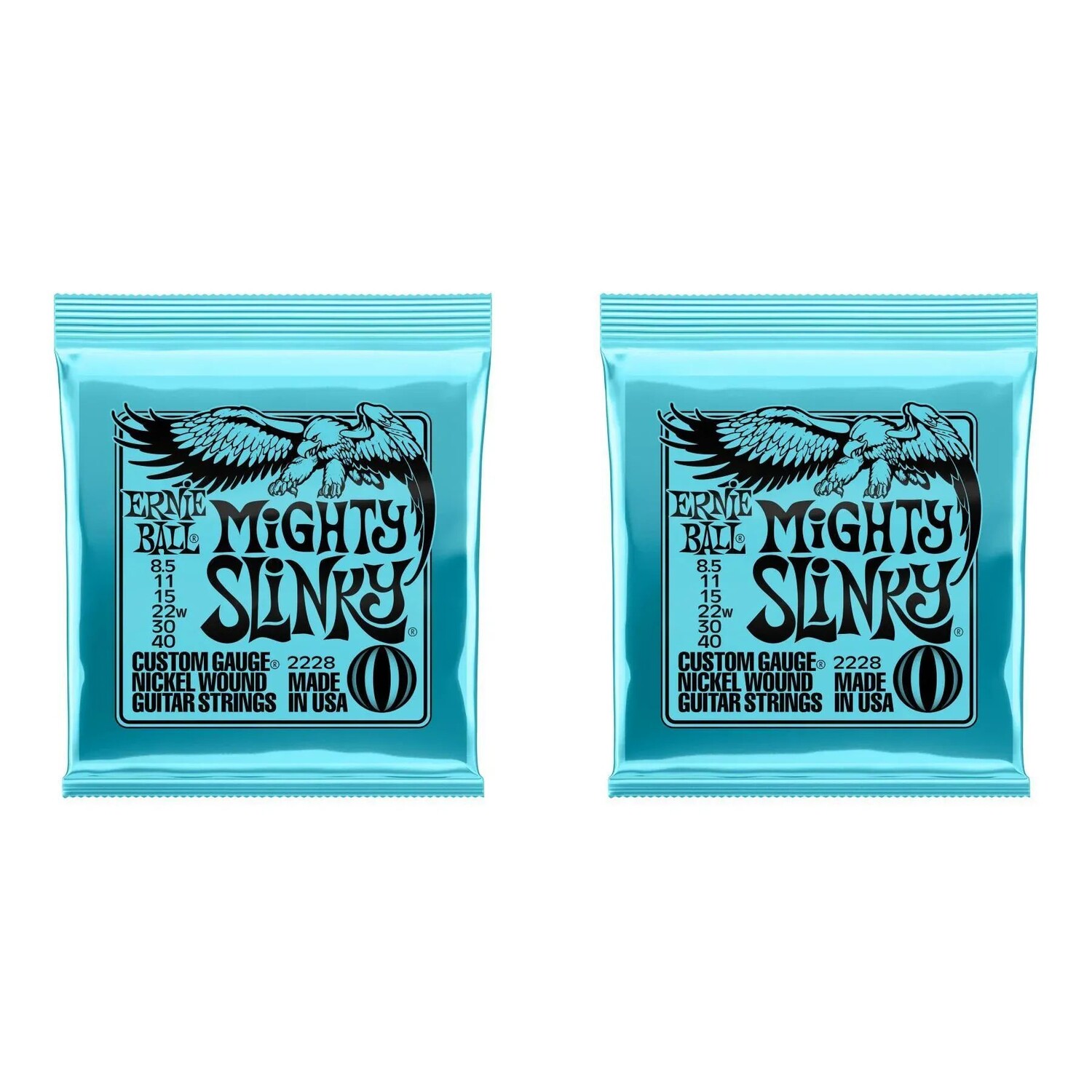 

Струны для электрогитары Ernie Ball 2228 Mighty Slinky с никелевой обмоткой (2 шт.)