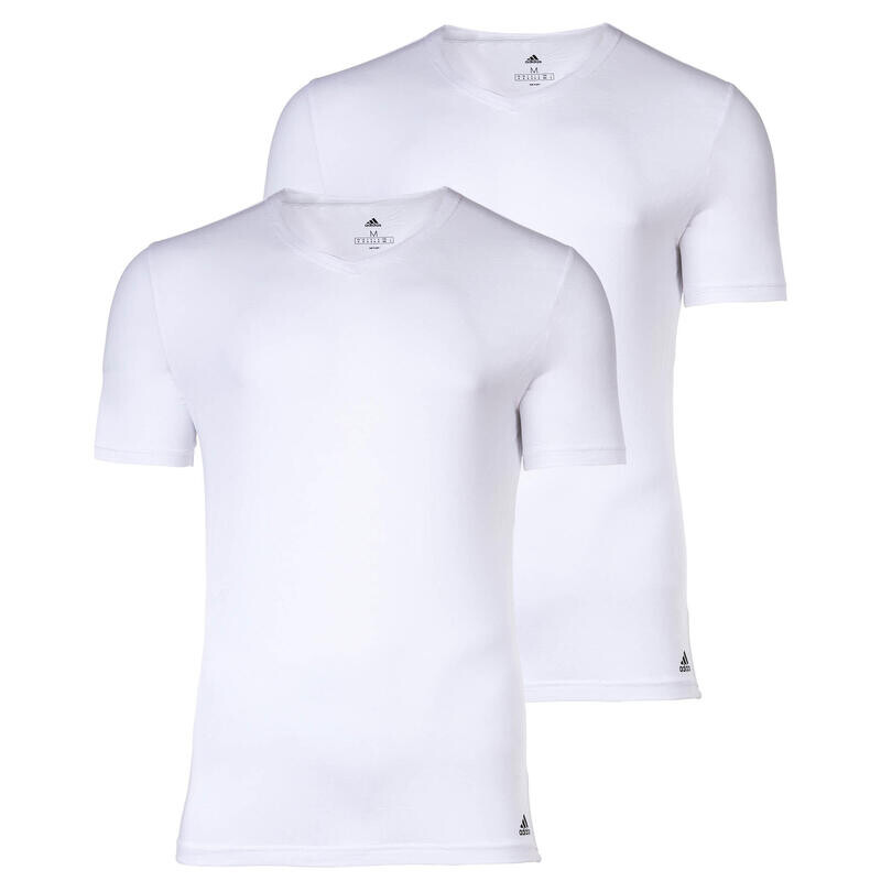 

Футболка мужская, 2 шт., облегающая фигуру. ADIDAS, цвет weiss