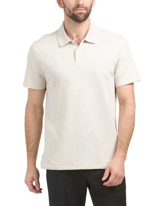 

Жаккардовая рубашка-поло в клетку с короткими рукавами Calvin Klein, цвет Chalk