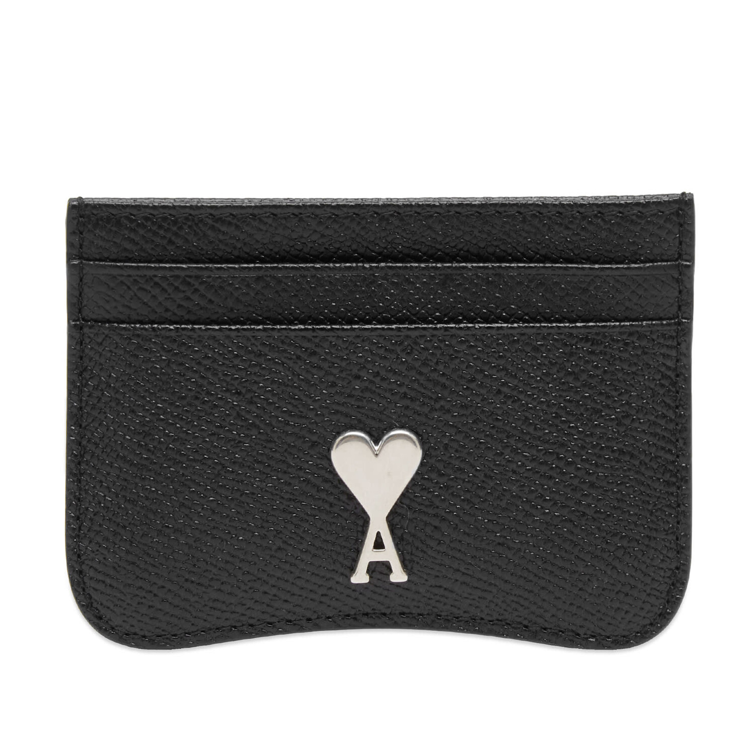 

Картхолдер Ami Paris Silver Heart Card Holder, цвет Black & Silver