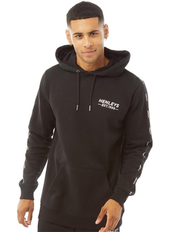 

Мужская флисовая толстовка Henleys, черный