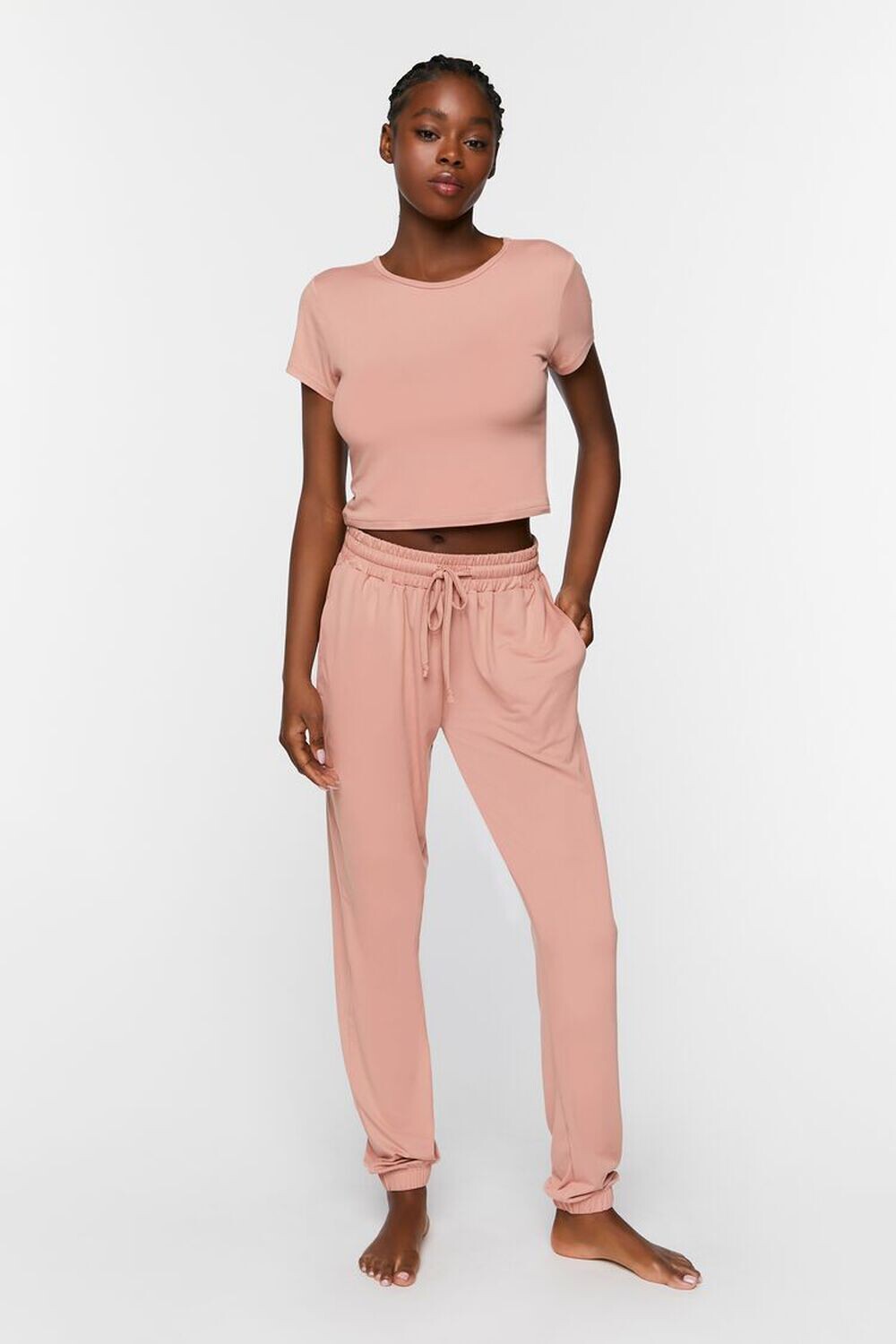 

Брюки для отдыха на шнурке Forever 21, розовый