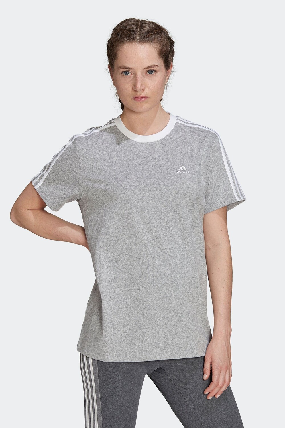 

Футболка Sportswear Essentials с 3 полосками adidas, серый