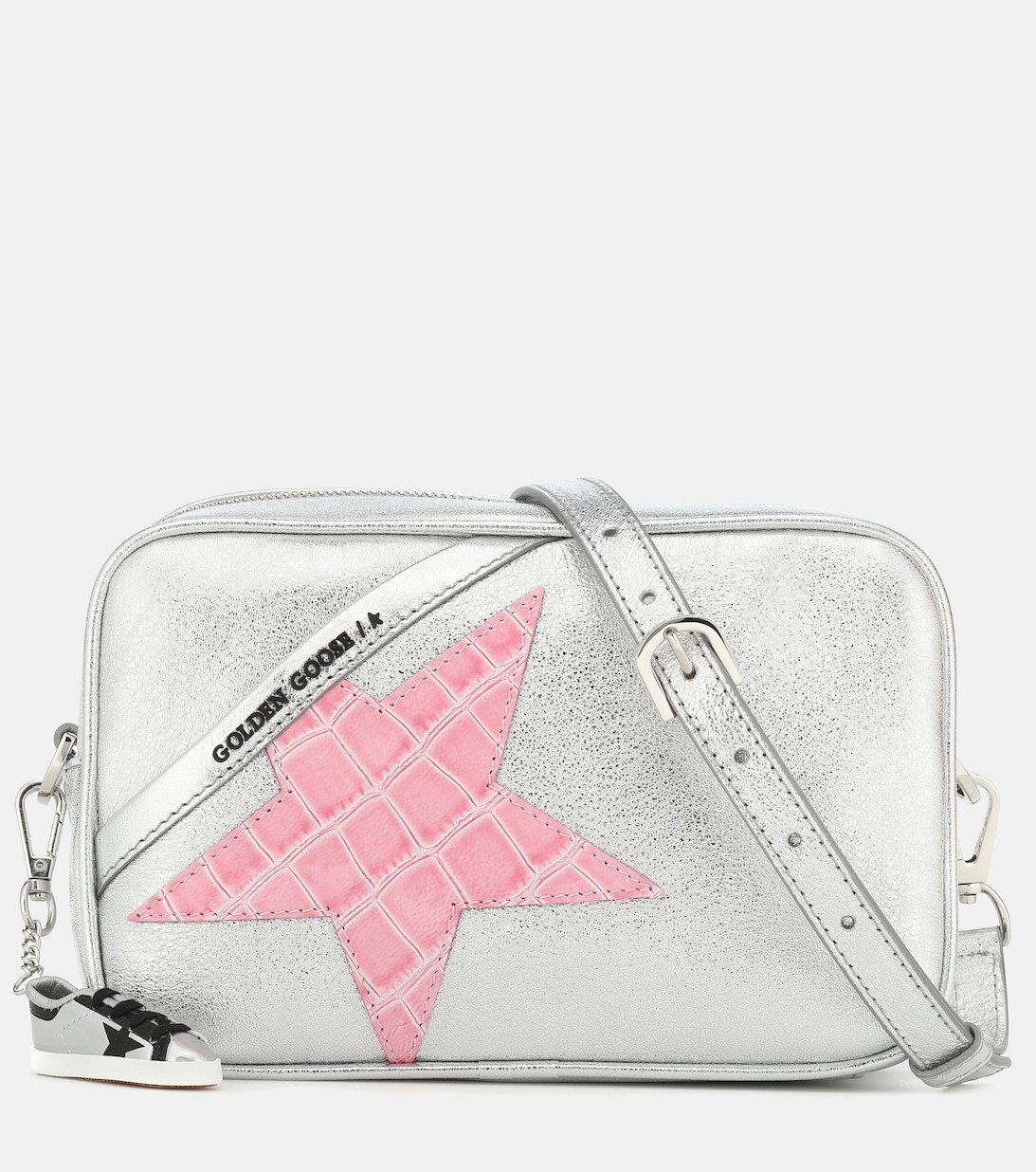 

Сумка через плечо Star из кожи Golden Goose, серебряный, Серый