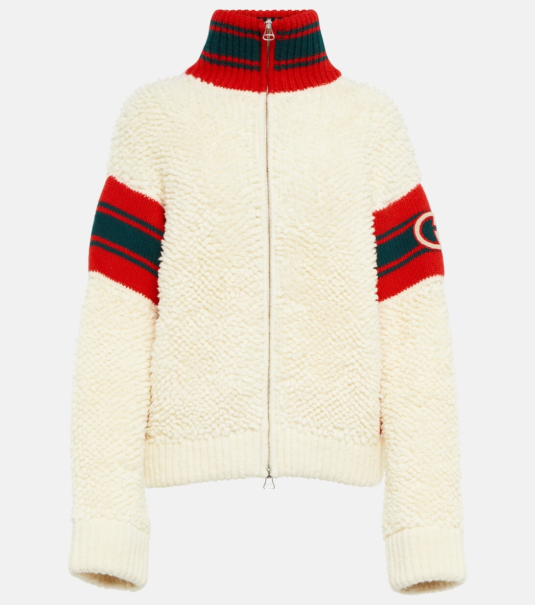 

Куртка-бомбер из смесовой шерсти GUCCI, белый
