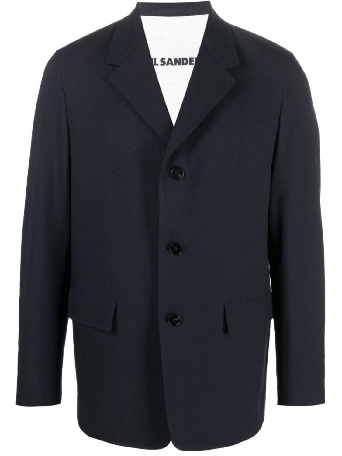 

Однобортный пиджак на пуговицах Jil Sander, синий