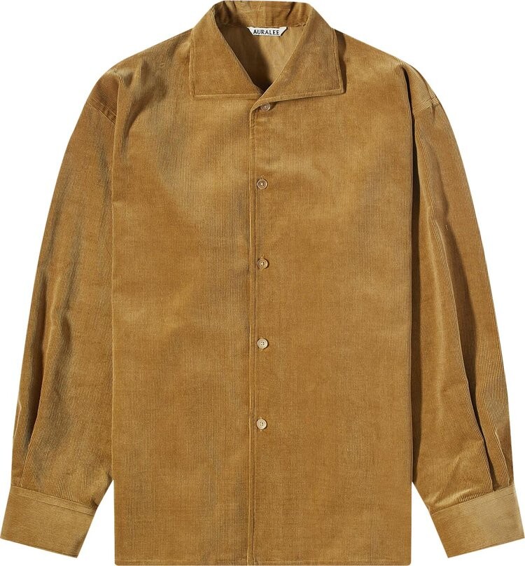 

Рубашка Auralee Finx Corduroy 'Khaki Beige', загар