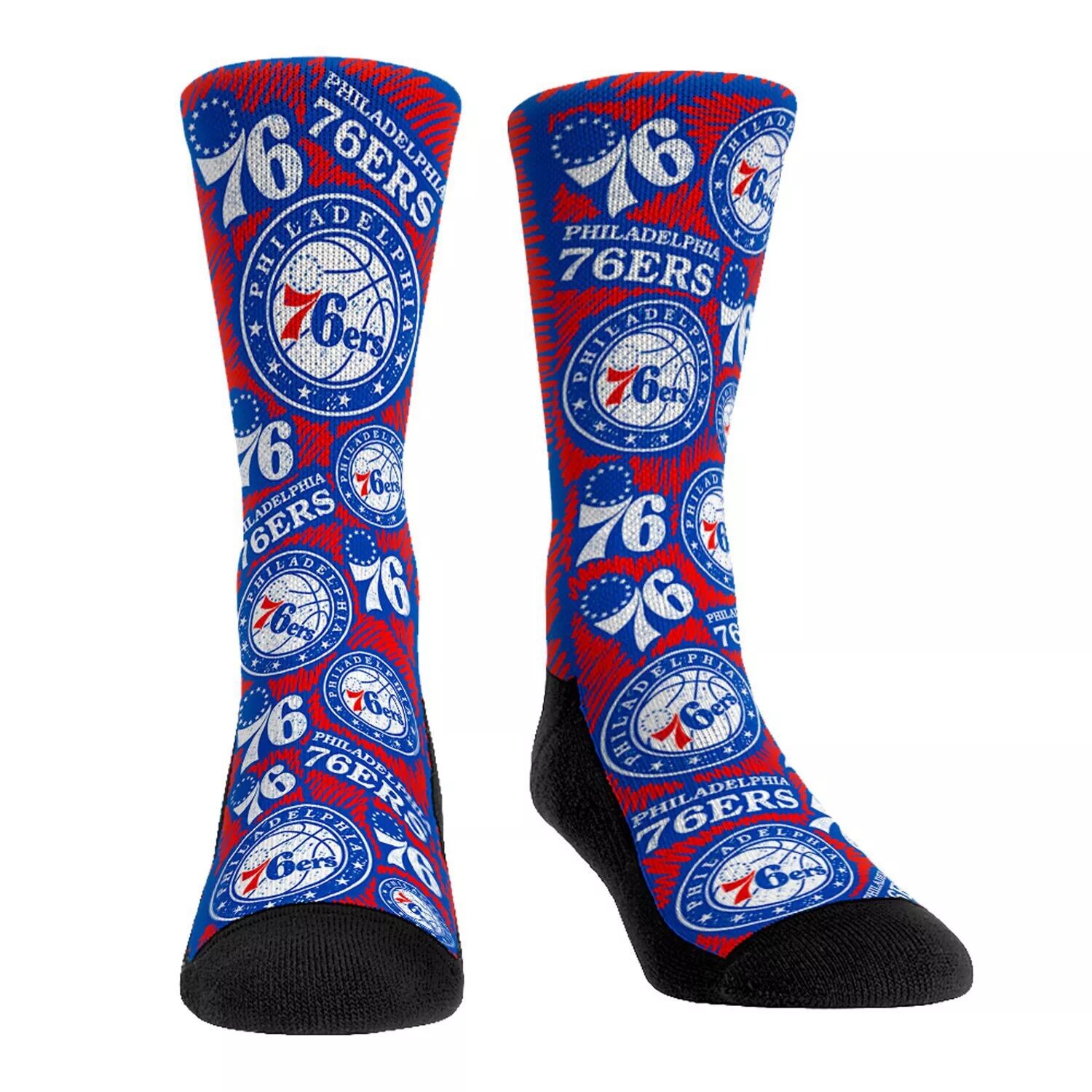 

Мужские носки Rock Em Носки Philadelphia 76ers Sketch Crew