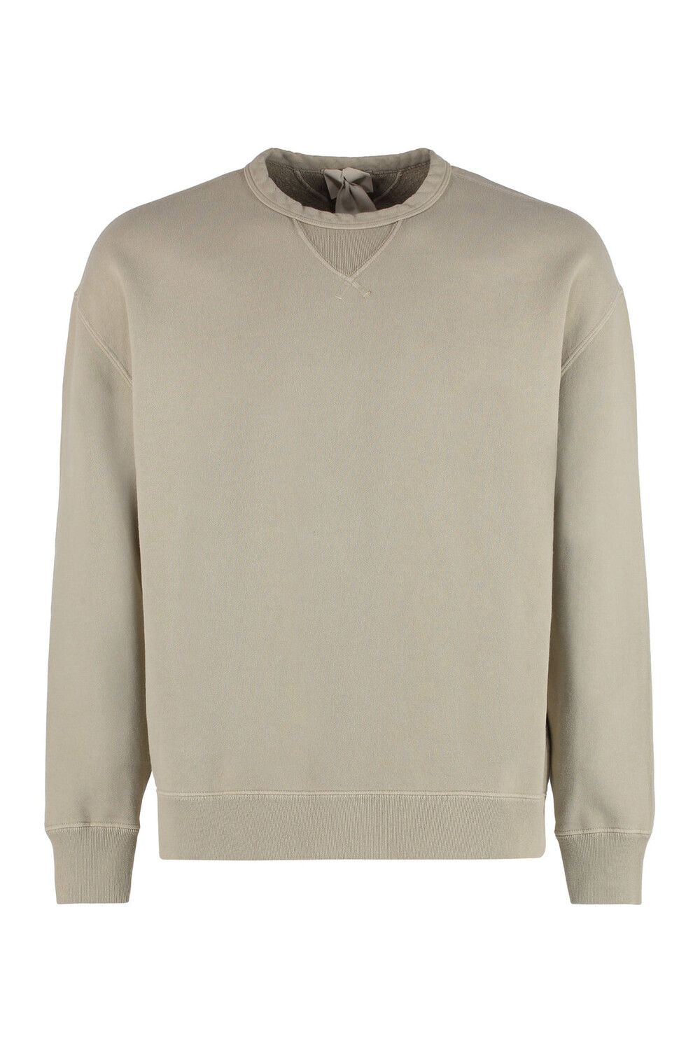 

Хлопковая толстовка с круглым вырезом Ten c, цвет beige