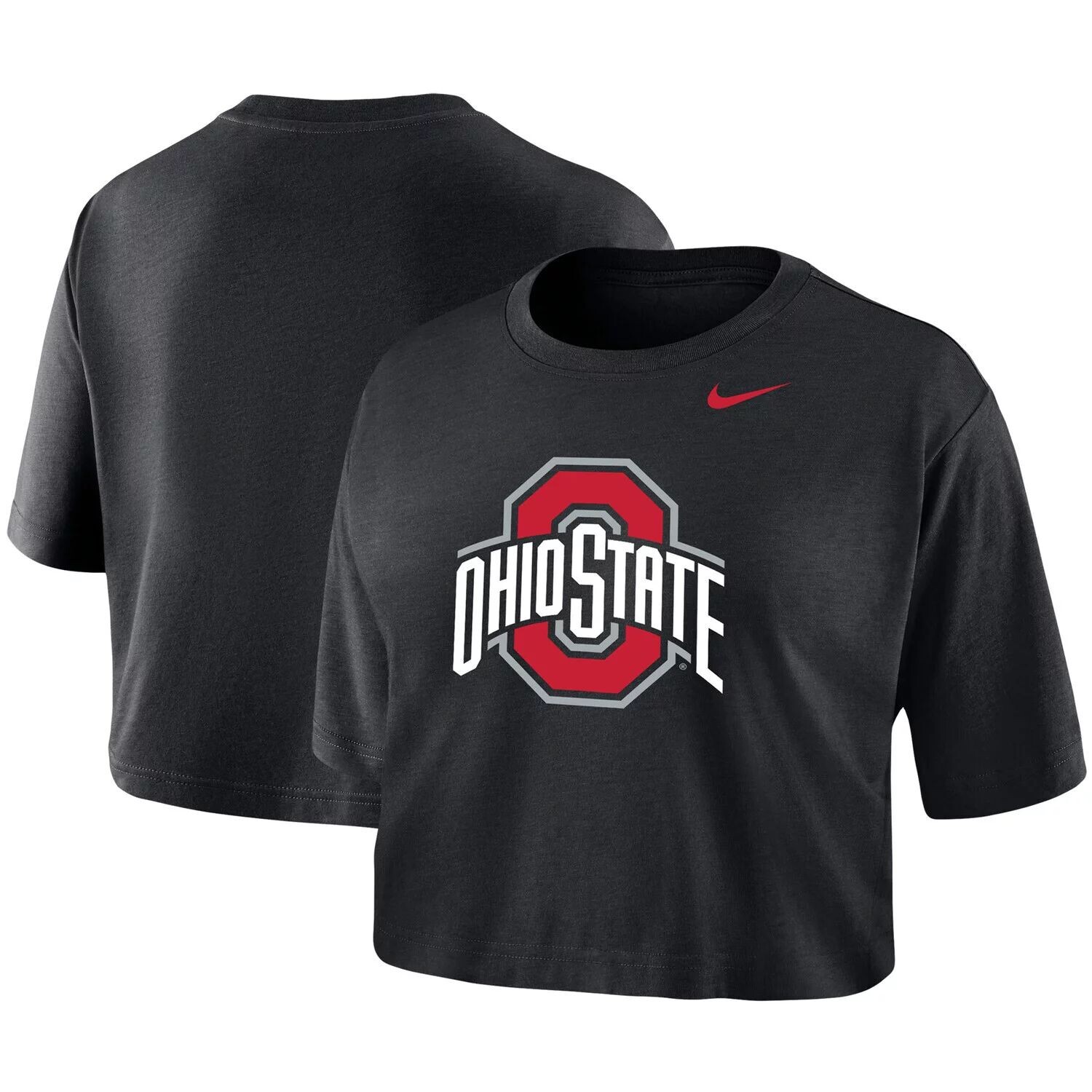 

Женская укороченная футболка Nike Ohio State Buckeyes Black Nike