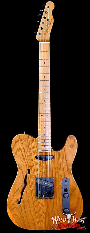 электрогитара fender custom shop 1962 hot shot telecaster chicago special deluxe closet classic sahara taupe masterbuilt by levi perry Электрогитара Fender Custom Shop Dennis Galuszka Masterbuilt Roasted 1952 Telecaster Thinline 24.75'' Scale Length Natural