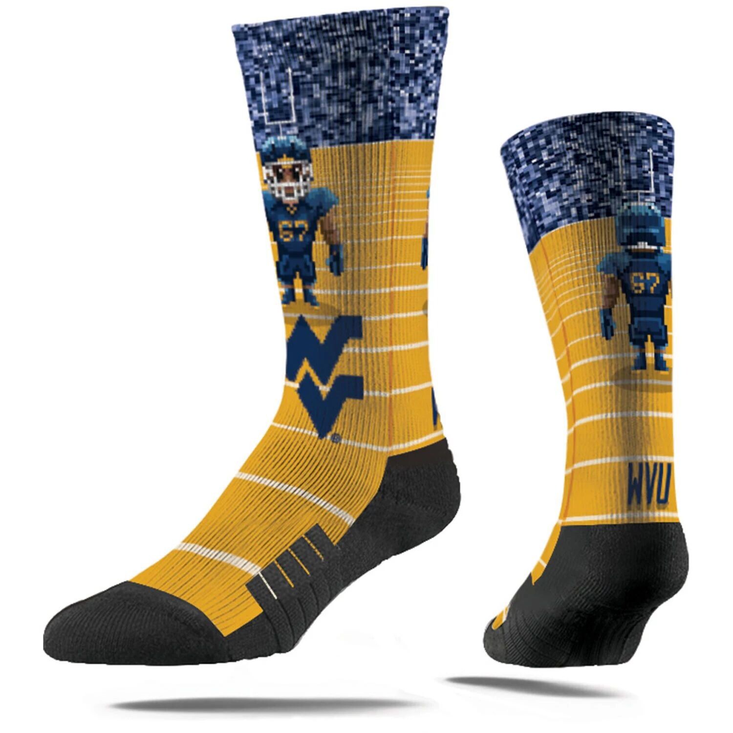 

Молодежные 8-битные носки для экипажа Strideline West Virginia Mountaineers Unbranded