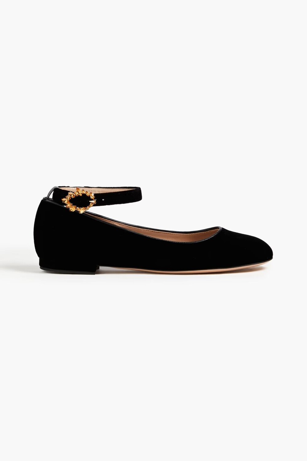 

Бархатные балетки Wendy с декором Gianvito Rossi, черный