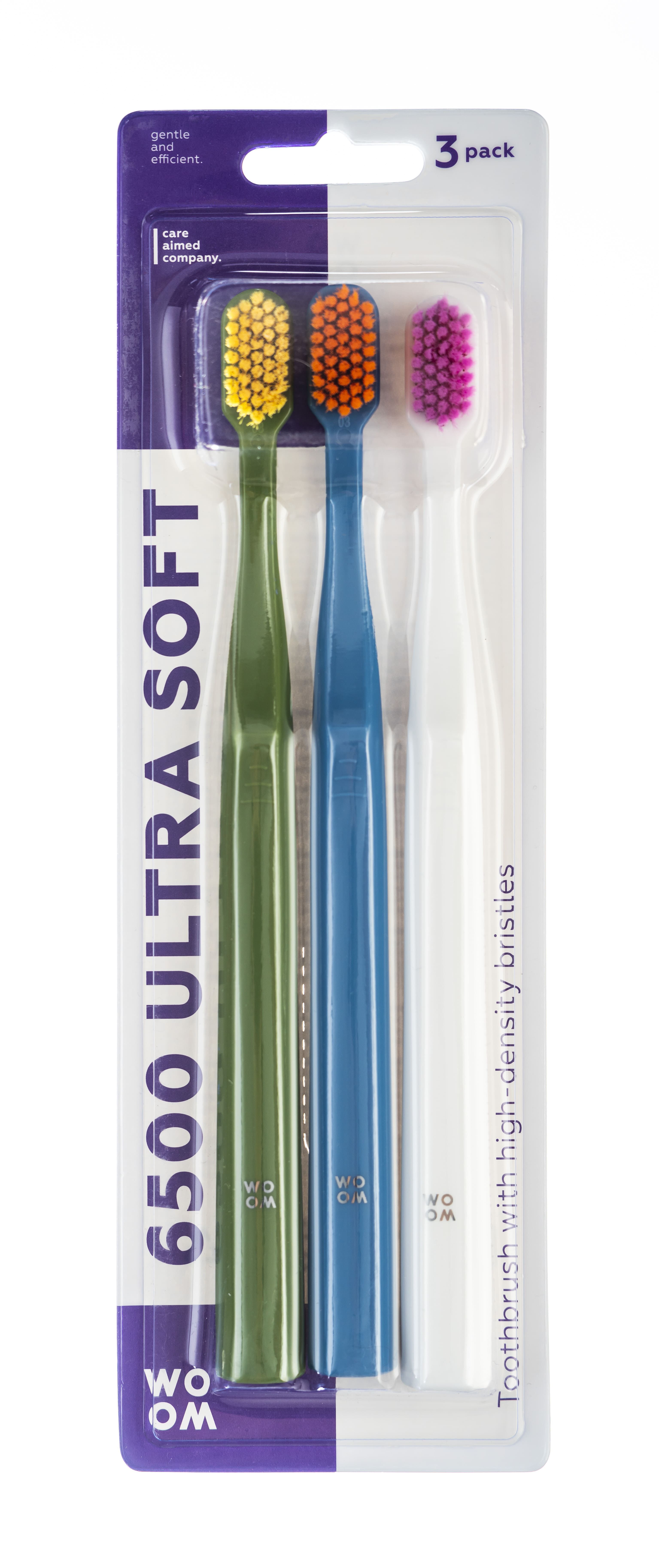 Зубная щетка Woom 6500 Ultra Soft, 3 шт/1 упаковка зубная щетка woom ultra soft 1 шт