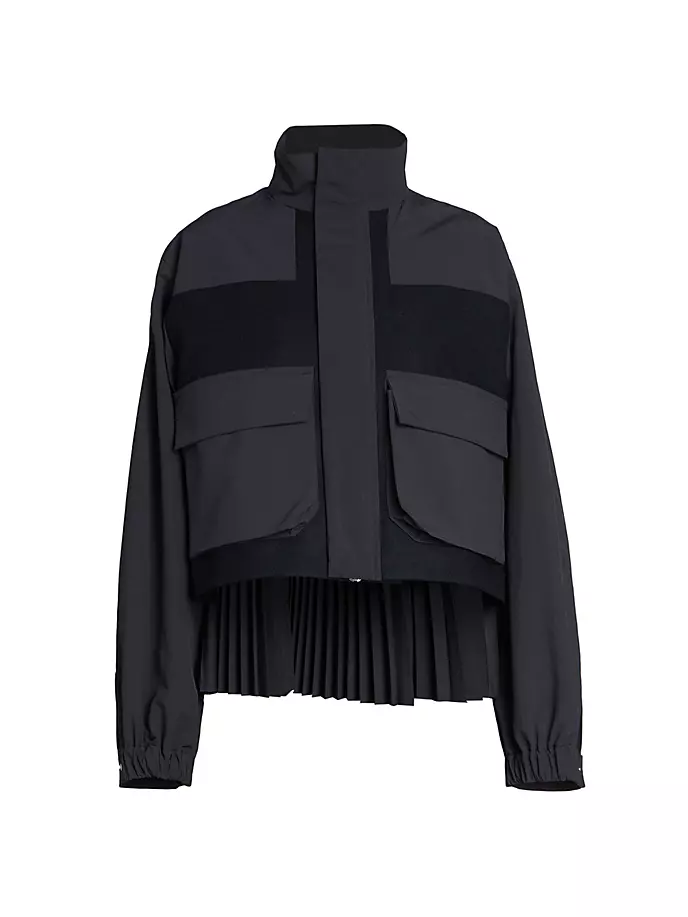 

Блузон из матовой тафты Sacai, черный