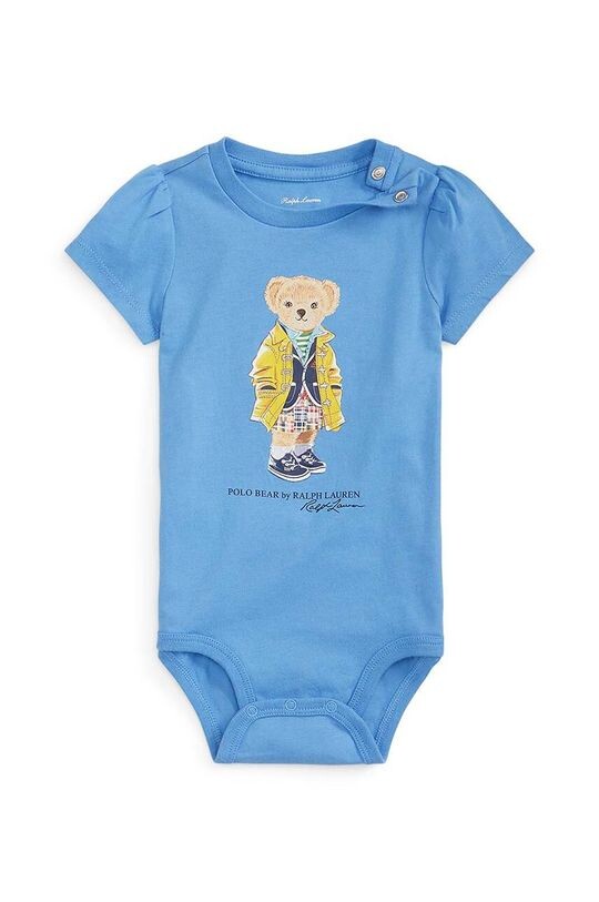

Хлопковое детское боди Polo Ralph Lauren, синий