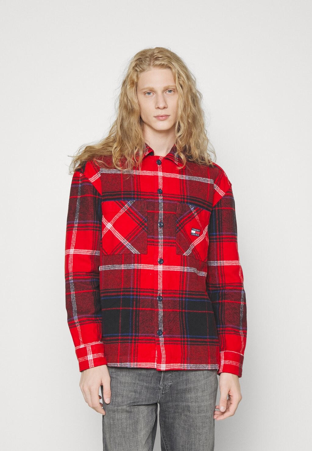

Рубашка РУБАШКА Tommy Jeans, темно-малиновый
