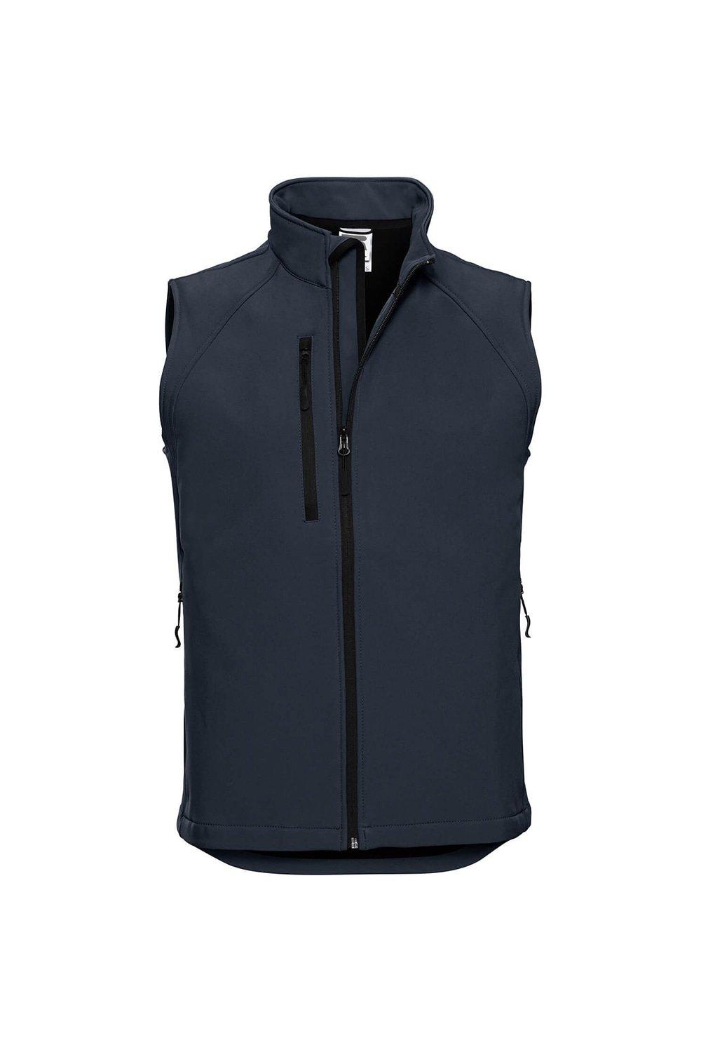цена Трехслойная куртка-жилет из мягкого материала Russell, темно-синий