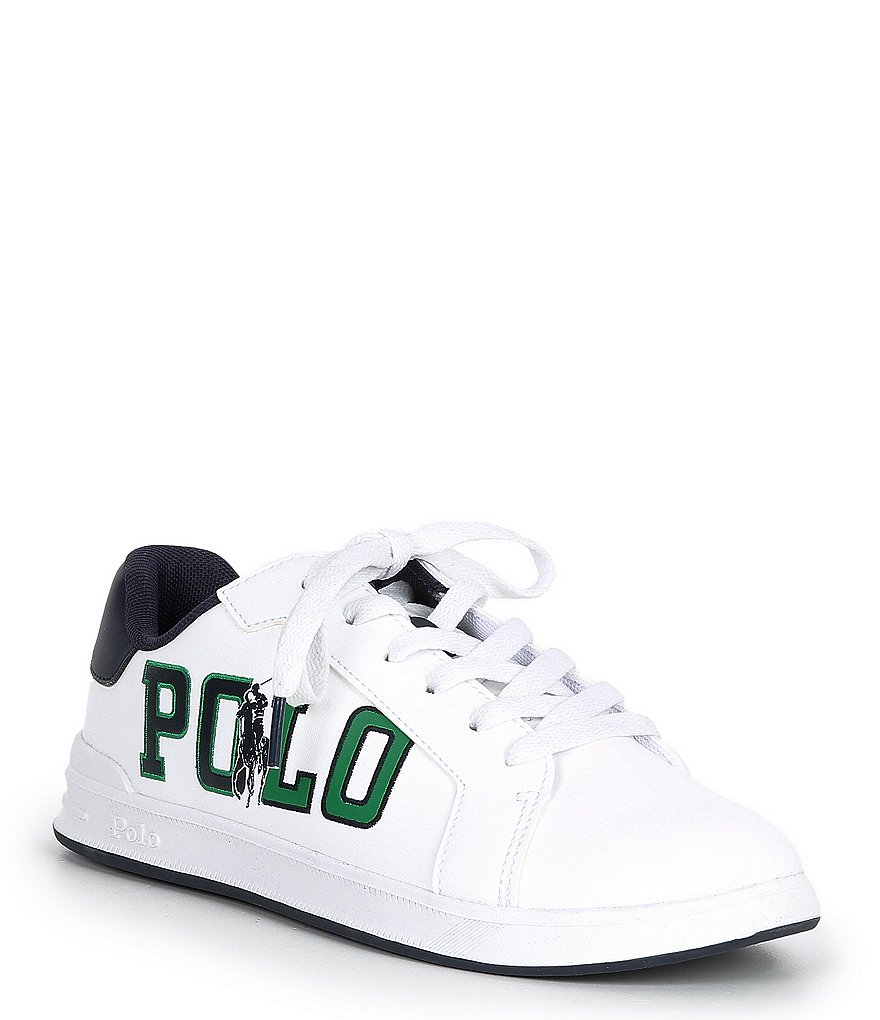 Кроссовки Polo Ralph Lauren для мальчиков Heritage Graphic Court III (Молодежные), белый