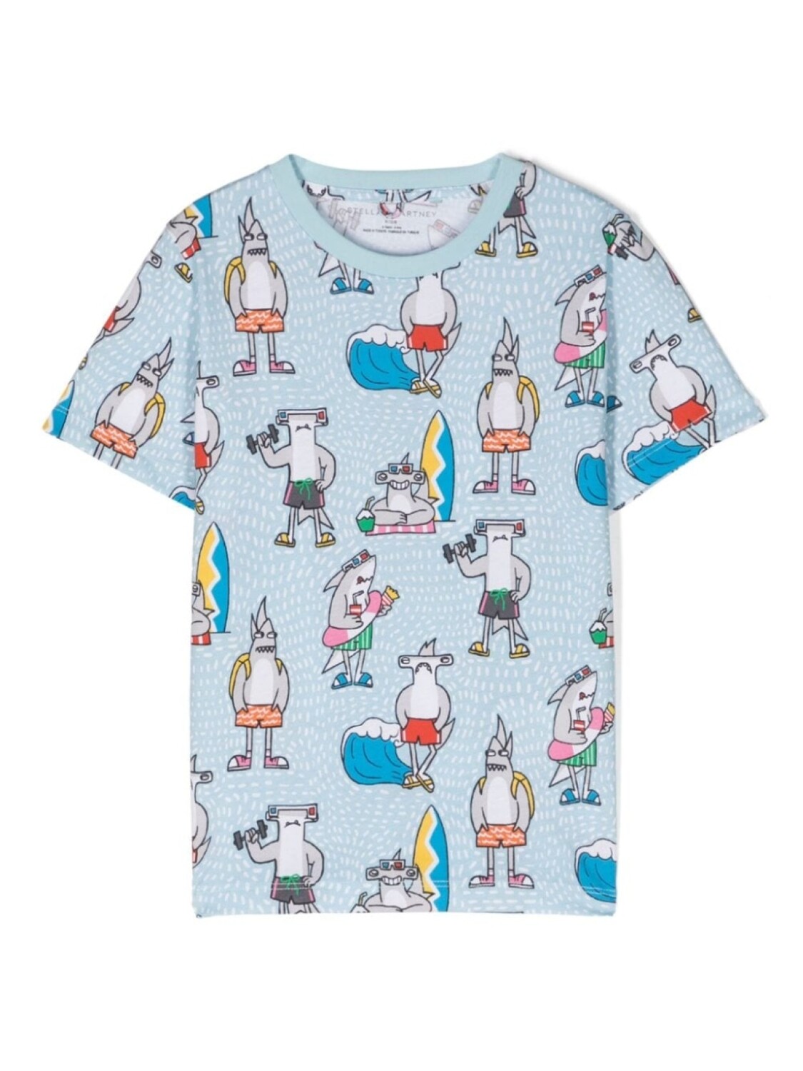 

Stella McCartney Kids футболка с графичным принтом, синий