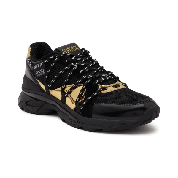 

Кожаные кроссовки Versace, черный