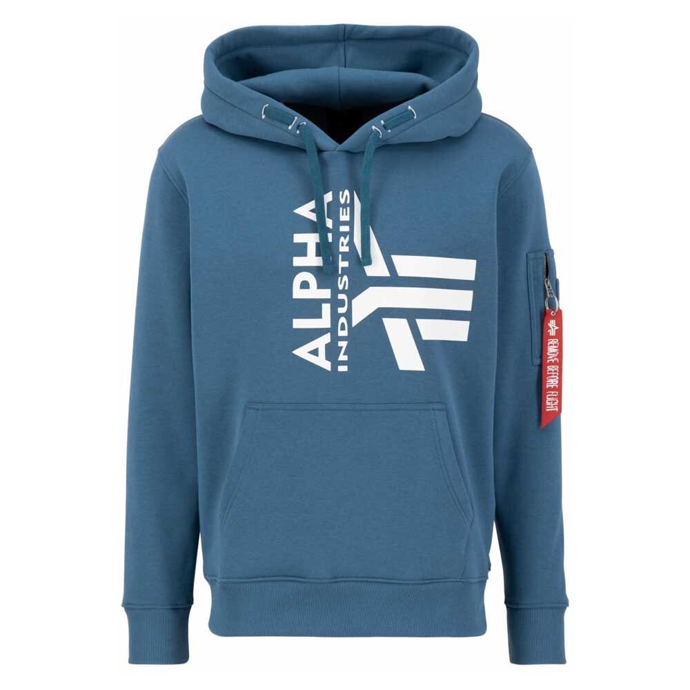 

Худи Alpha Industries Half Logo Foam, синий