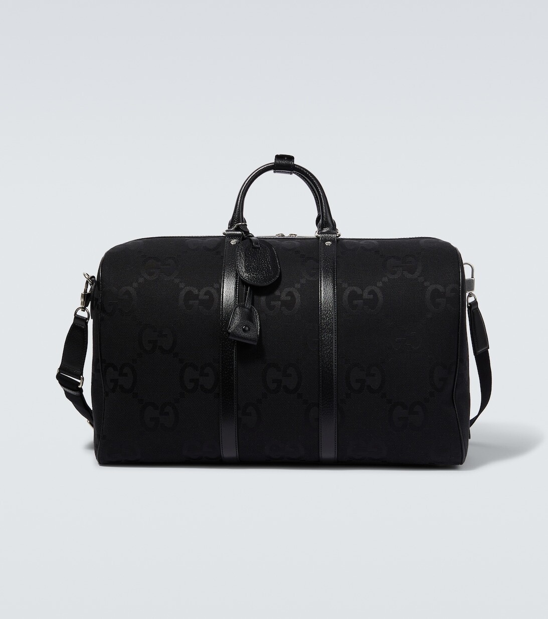 

Дорожная сумка Jumbo GG с кожаной отделкой Gucci, черный