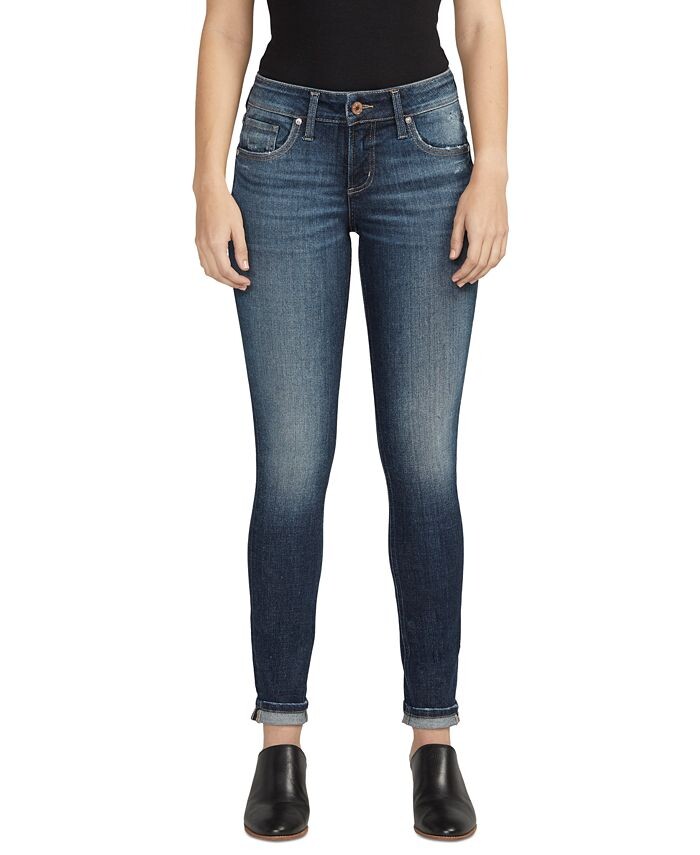 

Женские зауженные джинсы Girlfriend Silver Jeans Co., синий